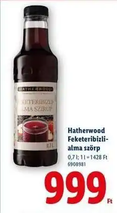 Lidl Hatherwood Feketeribizli-alma szörp ajánlat