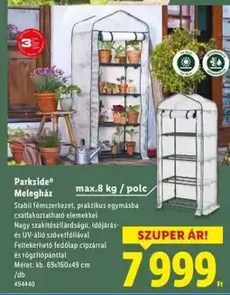 Lidl PARKSIDE Melegház ajánlat