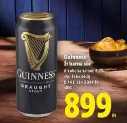 Lidl GUINNESS Ír barna sör ajánlat