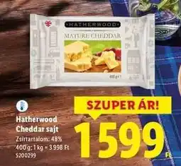Lidl Hatherwood Cheddar sajt ajánlat