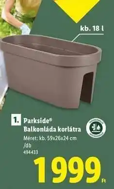 Lidl Parkside Balkonláda korlátra ajánlat