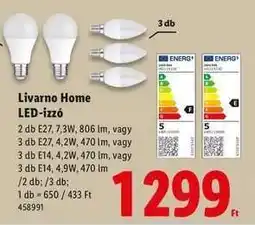 Lidl LIVARNO HOME LED izzó ajánlat