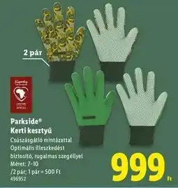 Lidl PARKSIDE Kerti kesztyű ajánlat