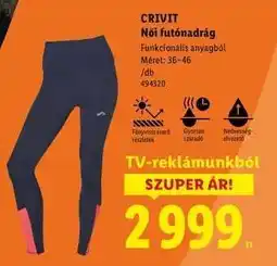 Lidl CRIVIT Női futónadrág ajánlat