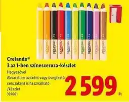 Lidl Crelando 3 az 1-ben színesceruza-készlet ajánlat