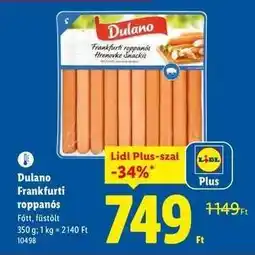 Lidl DULANO Frankfurti roppanós ajánlat
