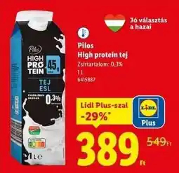 Lidl Pilos High protein tej ajánlat