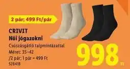 Lidl CRIVIT Női jógazokni ajánlat