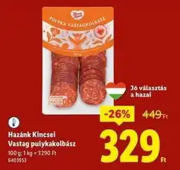 Lidl Hazánk Kincsei Vastag pulykakolbász ajánlat
