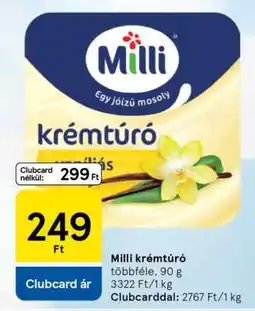 Tesco MILLI﻿﻿ Krémtúró ajánlat
