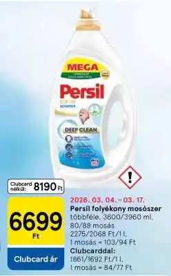 Tesco PERSIL FOLYÉKONY MOSÓSZER ajánlat