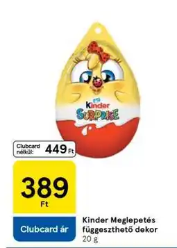 Tesco Kinder Meglepetés függeszthető dekor ajánlat