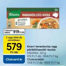 Tesco Knorr leveskocka vagy pörköltízesítő-kocka ajánlat