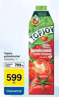 Tesco Topjoy gyümölcsital ajánlat