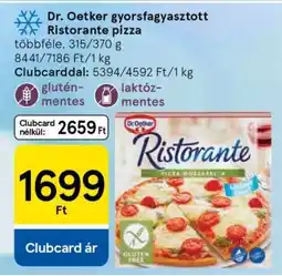 Tesco Dr. Oetker gyorsfagyasztott Ristorante pizza ajánlat