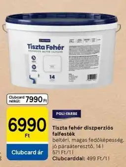 Tesco Tiszta fehér diszperziós falfesték ajánlat