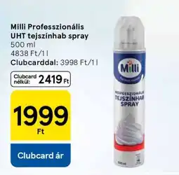 Tesco Milli Professzionális UHT tejszínhab spray ajánlat