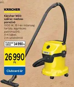 Tesco Kärcher WD3 száraz-nedves porszívó ajánlat