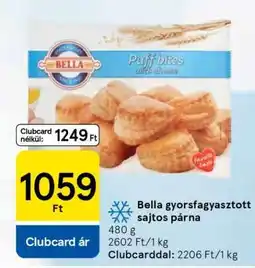 Tesco Bella gyorsfagyasztott sajtos párna ajánlat