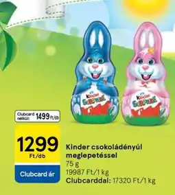 Tesco Kinder csokoládényúl meglepetéssel ajánlat