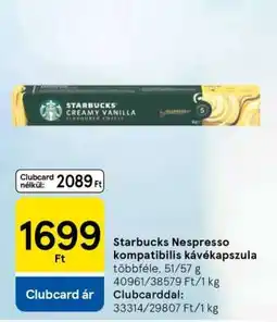 Tesco Starbucks Nespresso kompatibilis kávékapszula ajánlat