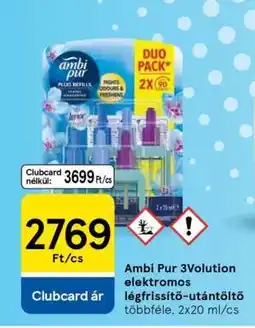 Tesco Ambi Pur 3Volution elektromos légfrissítő-utántöltő ajánlat