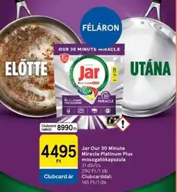 Tesco Jar Our 30 Minute Miracle Platinum Plus mosogatókapszula ajánlat