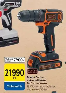 Tesco Black+Decker akkumulátoros fúró-csavarozó ajánlat