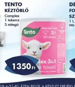 Azúr TENTO KÉZTÖRLŐ ajánlat