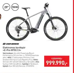 Intersport GENESIS E-Pro MTB 2.3 kerékpár ajánlat