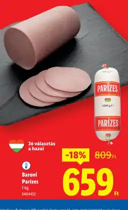 Lidl Baroni Parizes ajánlat