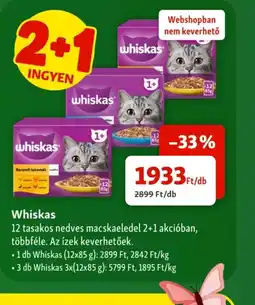 Fressnapf Whiskas nedves macskaeledel ajánlat