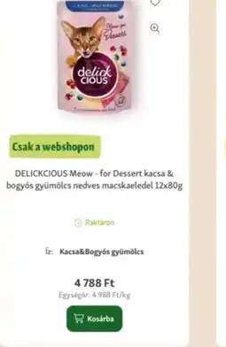 Fressnapf DELICKCIOUS Meow macskaeledel ajánlat