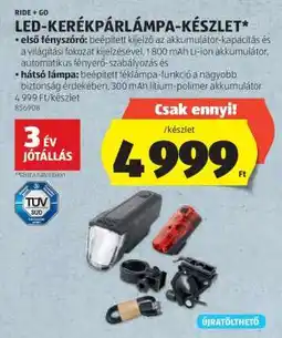 ALDI LED kerékpárlámpa-készlet ajánlat