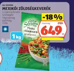 ALDI ALL SEASONS MEXIKÓI ZÖLDSÉGKEVERÉK ajánlat