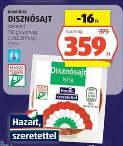 ALDI Kokárdás Disznósajt ajánlat