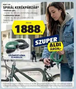 ALDI Spirál kerékpárzár ajánlat