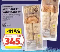 ALDI HAPPY HARVEST MINIBAGETT VAGY BAGETT ajánlat