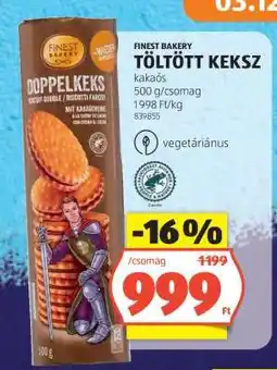 ALDI FINEST BAKERY TÖLTÖTT KEKSZ ajánlat