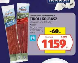 ALDI Tiroler Kolbász ajánlat