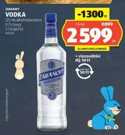 ALDI Zaranoff Vodka ajánlat
