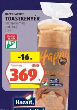 ALDI Happy Harvest Toastkenyér ajánlat