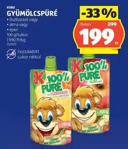 ALDI Kubu Gyümölcspüré ajánlat