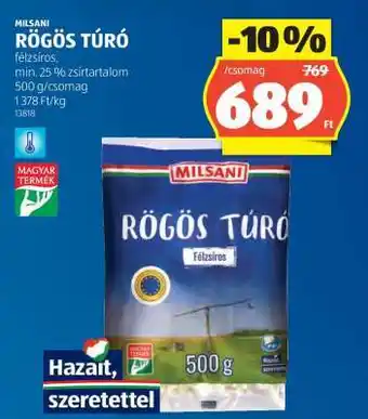 ALDI MILSANI RÖGÖS TÚRÓ ajánlat