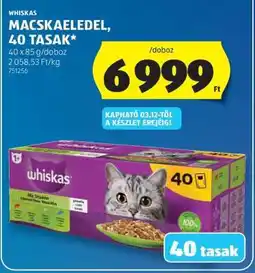 ALDI Whiskas Macskaeledel, 40 tasak ajánlat