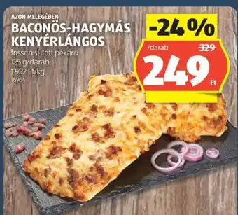 ALDI Baconös-Hagymás Kenyérlángos ajánlat