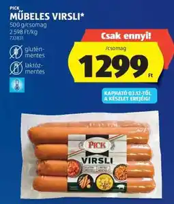 ALDI Pick műbeles virsli ajánlat