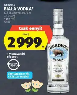 ALDI ZUBROWKA Biala vodka ajánlat