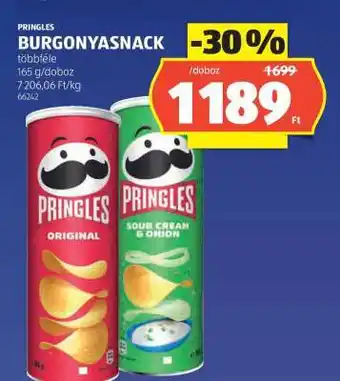 ALDI PRINGLES BURGONYASNACK ajánlat
