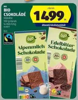 ALDI BIO CSOKOLÁDÉ ajánlat